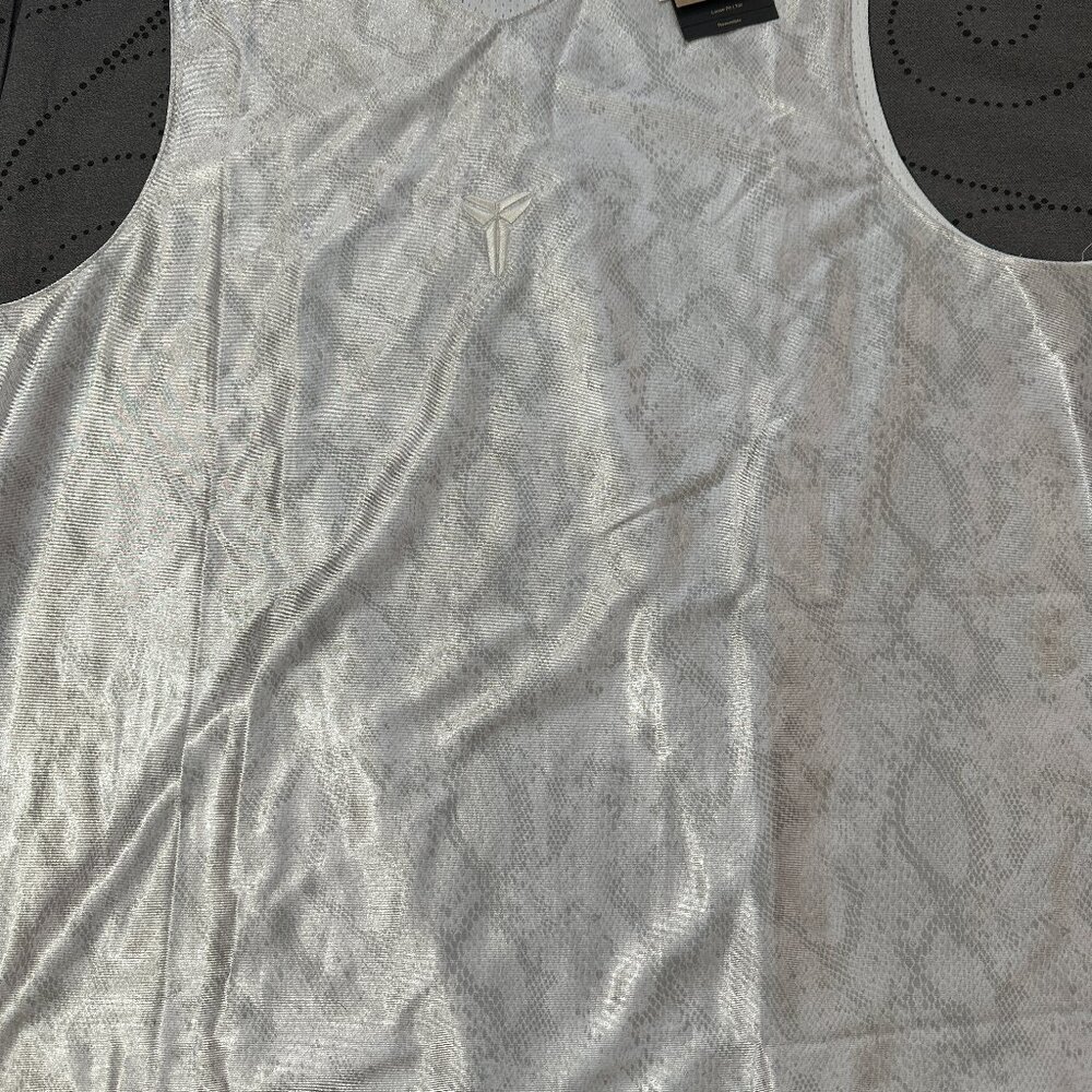 NIKE KOBE REVE. BEIGE SNAKE PATTERN WHITE MESH BASKETBALL TANK 2XLT XLT MEN $90